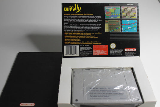 SNES Super Nintendo Unirally mit  OVP und Anleitung NOE Acryl Case - TOP Zustand
