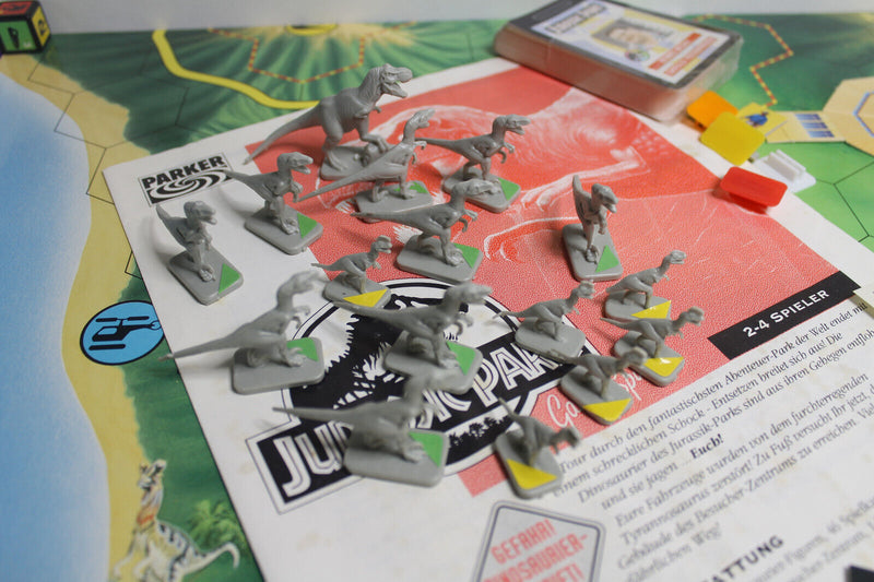 Laden Sie das Bild in Galerie -Viewer, Jurassic Park 1992 Parker alles komplett Vintage Brettspiel Vintage
