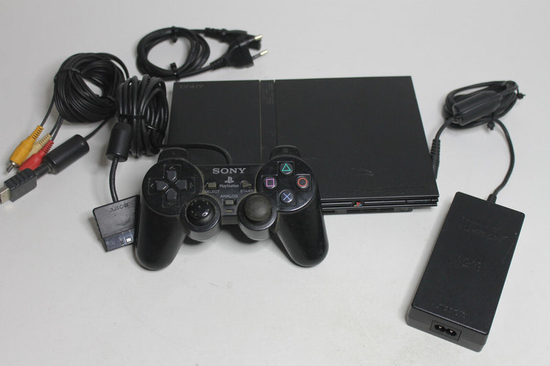 Laden Sie das Bild in Galerie -Viewer, Sony Playstation 2 Konsole Slim Set - Schwarz (SCPH-70001)
