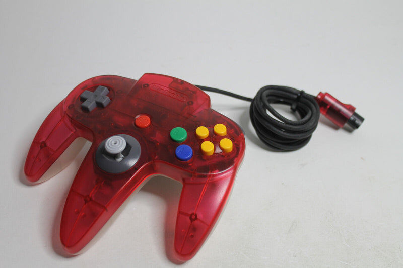 Laden Sie das Bild in Galerie -Viewer, N64 Controller Watermelon Red Sehr Gut Transparent Rot Original Nintendo Gamepad
