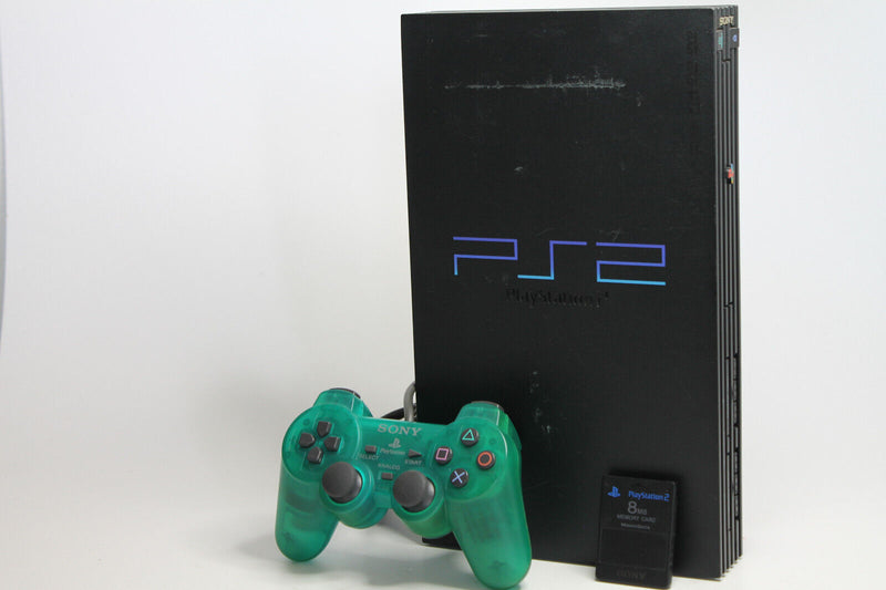 Laden Sie das Bild in Galerie -Viewer, Sony Playstation 2 Spielkonsole - Schwarz Controller transparent Memory Card
