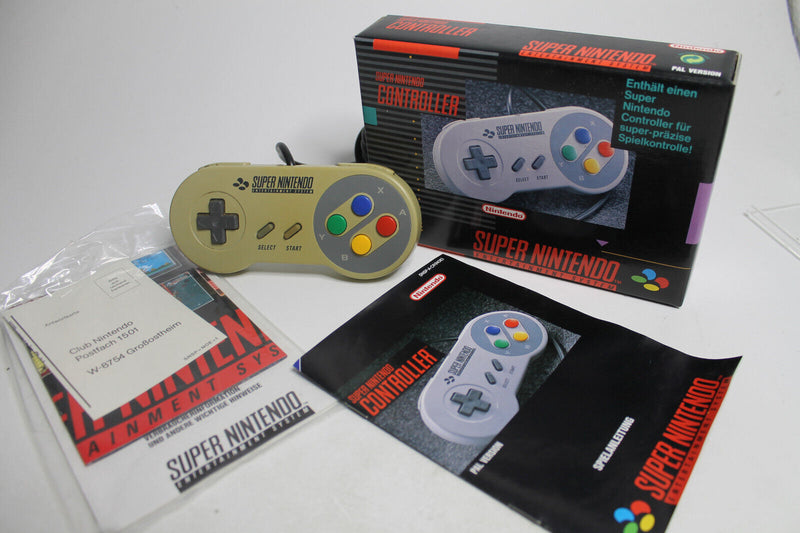 Laden Sie das Bild in Galerie -Viewer, Nintendo Super Nintendo Entertainment System Controller - mit OVP und Anleitung
