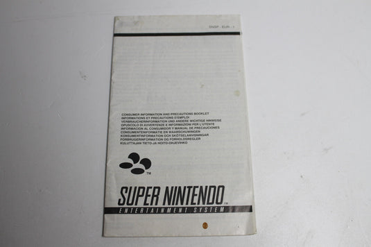 Super Nintendo SNES Konsole Bedienungsanleitung / Anleitung Super Nintendo SNES*