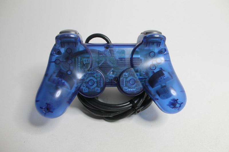 Laden Sie das Bild in Galerie -Viewer, Original Sony PlayStation 2 Controller / Blau-Transparent / ANALOG / PS2 / TOP

