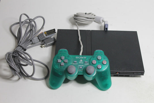 Sony PlayStation 2 Slimline Spielekonsole transparent Controller