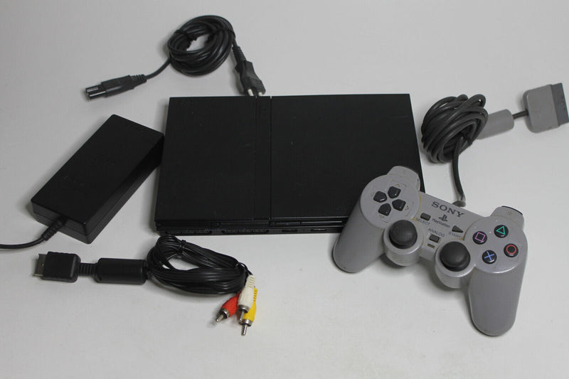 Laden Sie das Bild in Galerie -Viewer, Sony Playstation 2 Konsole Slim Set - Schwarz (SCPH-70001)
