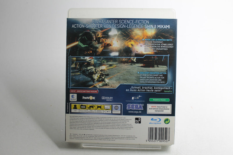Laden Sie das Bild in Galerie -Viewer, Vanquish (Sony PlayStation 3, 2010) 3D Cover
