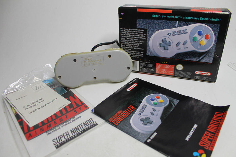 Laden Sie das Bild in Galerie -Viewer, Nintendo Super Nintendo Entertainment System Controller - mit OVP und Anleitung
