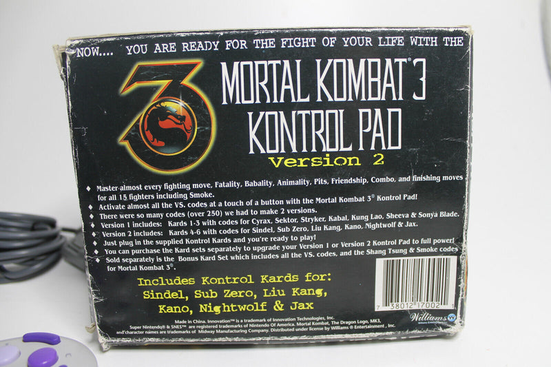 Laden Sie das Bild in Galerie -Viewer, Sega Genesis Mortal Kombat 3 Kontrol Pad Version 2 Controller Joystick OVP
