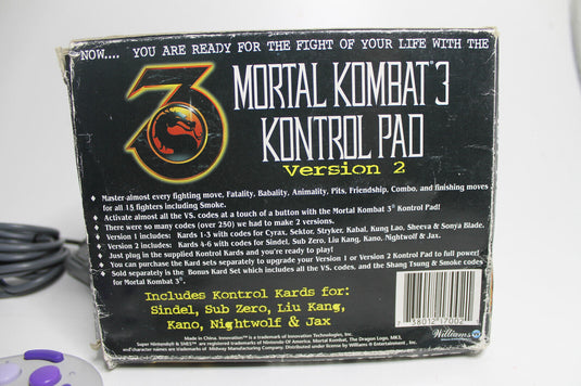 Sega Genesis Mortal Kombat 3 Kontrol Pad Version 2 Controller Joystick OVP