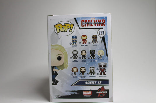Funko Pop 131, Civil War, Marvel Captain America ,Agent 13, Sammelfigur