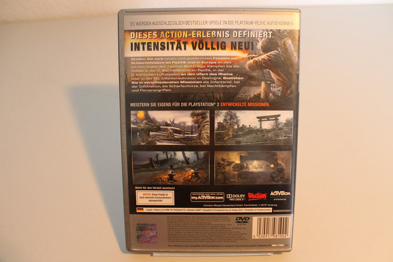 Laden Sie das Bild in Galerie -Viewer, Call of Duty World at War - Final Fronts - PS2 (Sony Playstation 2) - Top -
