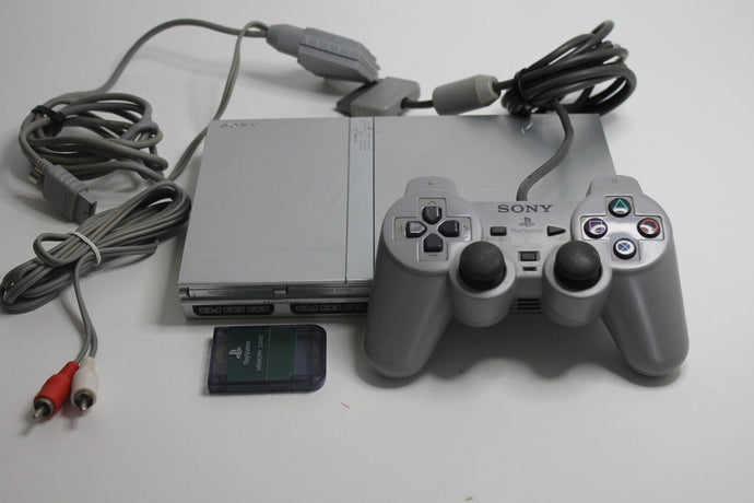 Sony Playstation2, PS2 Slim PAL Konsole Silber OVP mit Controller - getestet