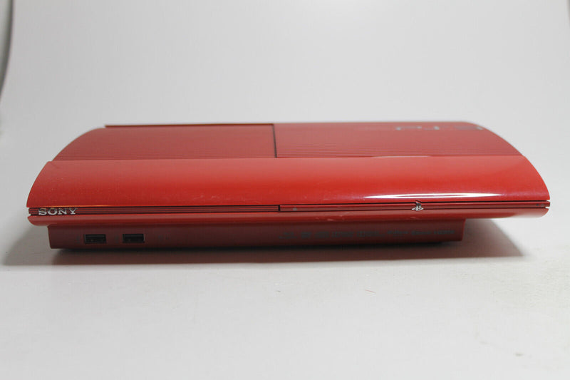 Laden Sie das Bild in Galerie -Viewer, Sony PlayStation 3 Super Slim Konsole | PS3 500GB Rot | inkl. 2x Controller GUT
