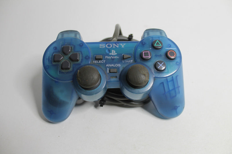 Laden Sie das Bild in Galerie -Viewer, Original Sony PlayStation 2 Controller / Blau-Transparent / ANALOG / PS2 / TOP
