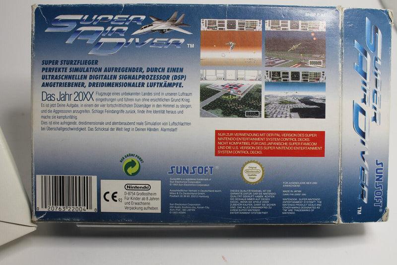 Laden Sie das Bild in Galerie -Viewer, Super Air Driver (Super Nintendo) SNES Spiel inkl. OVP Acryl Case
