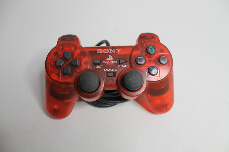 Laden Sie das Bild in Galerie -Viewer, Original Playstation 2 Controller rot transparent PS2 Dualshock Getestet
