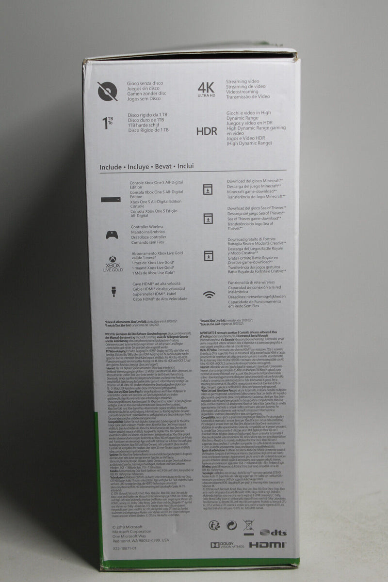 Laden Sie das Bild in Galerie -Viewer, Microsoft Xbox One S 1TB Spielkonsole - Weiß OVP - toller Zustand
