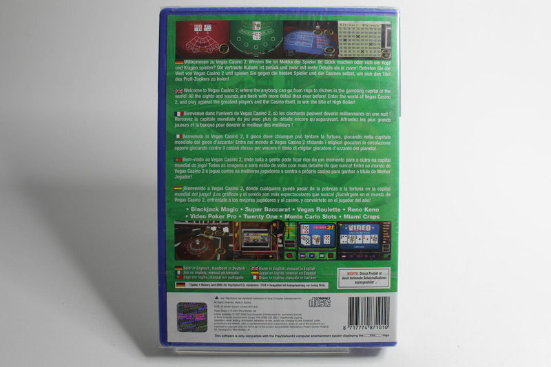 Laden Sie das Bild in Galerie -Viewer, Vegas Casino 2 Sony PlayStation 2 PS2 Anleitung OVP
