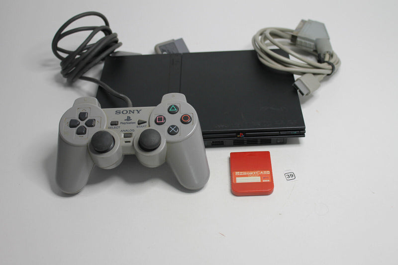 Laden Sie das Bild in Galerie -Viewer, Sony Playstation 2 Konsole Slim Set - Schwarz (SCPH-70001)
