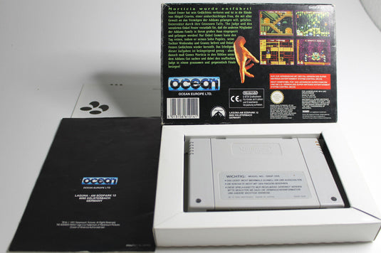 SNES Super Nintendo The Addams Family mit OVP und Anleitung Acryl Case
