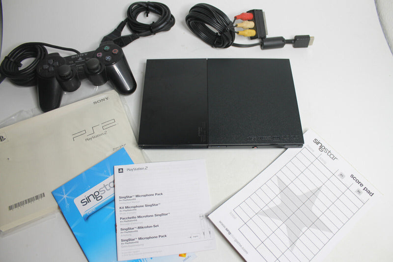 Laden Sie das Bild in Galerie -Viewer, Sony PlayStation 2 Slimline Spielekonsole - Kohleschwarz (9901921)...
