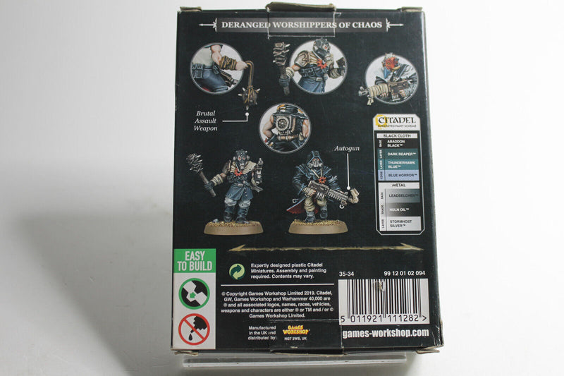 Laden Sie das Bild in Galerie -Viewer, Chaos Space Marines - 5x Chaos Cultists klassisch - 95 % vollständig
