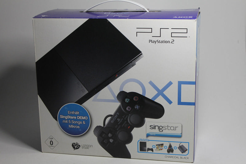 Laden Sie das Bild in Galerie -Viewer, Sony PlayStation 2 Slimline Spielekonsole - Kohleschwarz (9901921)...
