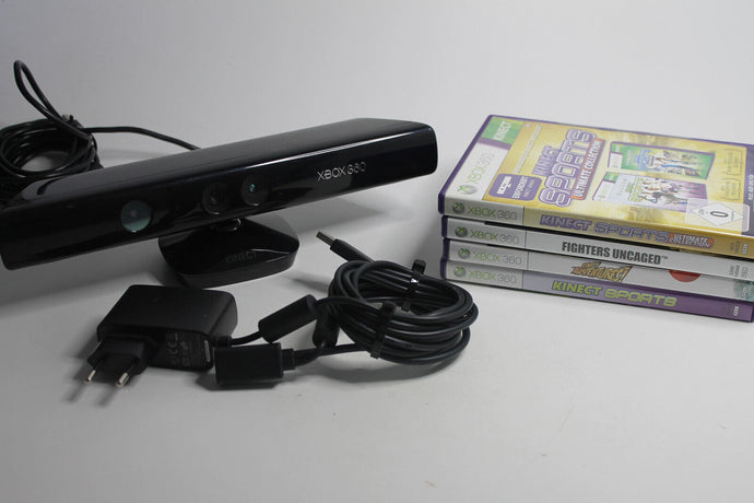 Microsoft Xbox 360 Kinect Sensor + 4 Kinect-Spiele - Kamera - in schwarz -