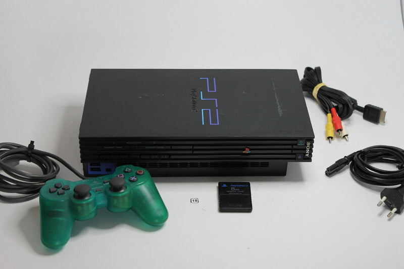 Laden Sie das Bild in Galerie -Viewer, Sony Playstation 2 Spielkonsole - Schwarz Controller transparent Memory Card
