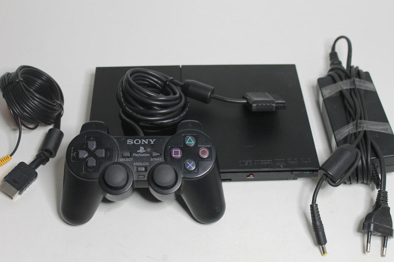 Laden Sie das Bild in Galerie -Viewer, Sony Playstation 2 Konsole Slim Set - Schwarz (SCPH-70001)
