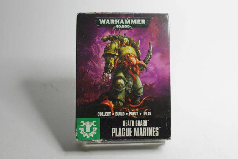 Laden Sie das Bild in Galerie -Viewer, Warhammer 40k Death Guard Plague Marine Champion 95 % vollständig
