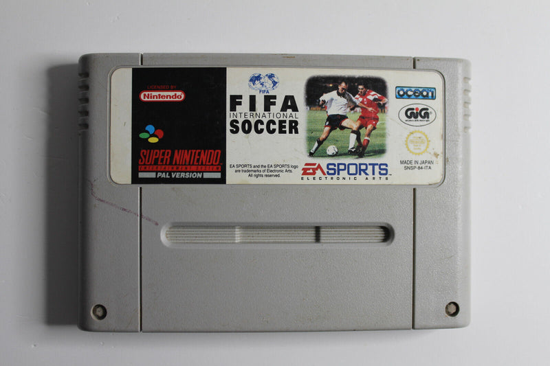 Laden Sie das Bild in Galerie -Viewer, Super Nintendo SNES Spiel -FIFA International Soccer Videospiel Modul Cartridge
